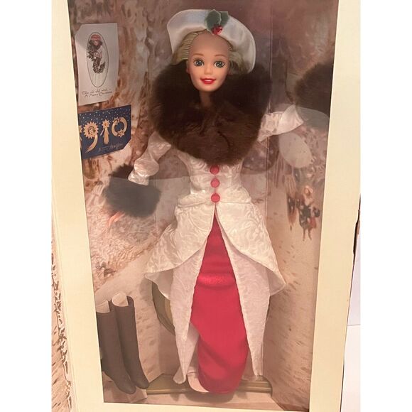 Hallmark Special Edition Holiday Memories Barbie Doll 1995 Best Christmas Wishes - Picture 1 of 11
